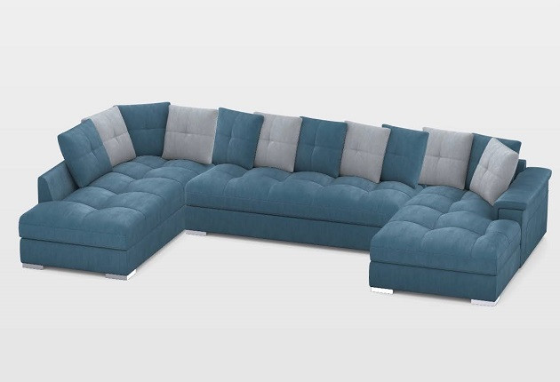 Evans U-alakú sarokgarnitúra 225 cm X 398 X 182 cm - balos – 3. kép