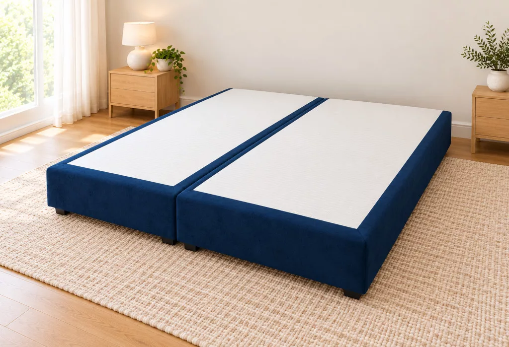 Fix ágy alap 180x200 Fresh11 kék bársony kiállítási kedvezménnyel – 1. termékkép