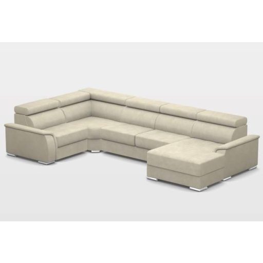Flexoo U-form elektromos relax sarokkanapé - 222 cm X 377 cm X 170 cm - jobbos