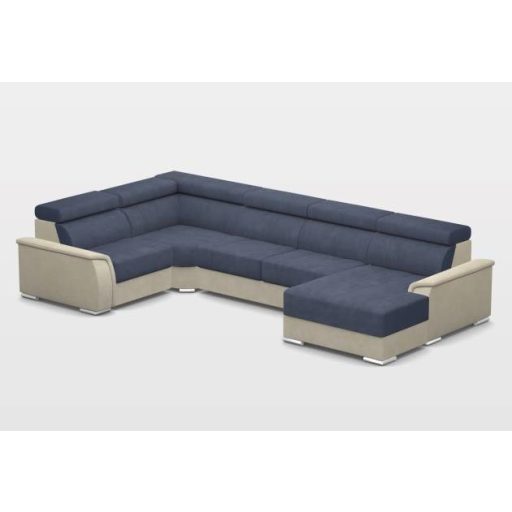 Flexoo U-form elektromos relax sarokkanapé - 222 cm X 377 cm X 170 cm - jobbos
