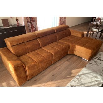   Flexoo dupla elektromos relax sarokgarnitúra 293 cm X 170 cm - jobbos Cerro10 színben kiállítási kedvezménnyel