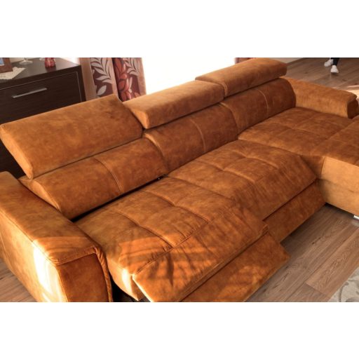 Flexoo dupla elektromos relax sarokgarnitúra 293 cm X 170 cm - jobbos Cerro10 színben kiállítási kedvezménnyel