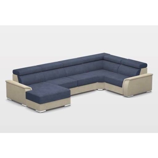 Flexoo U-form ágyazható (Nova 160 cm), ágyneműtartós elektromos relax sarokkanapé - 170 cm X 397 X 222 cm - balos