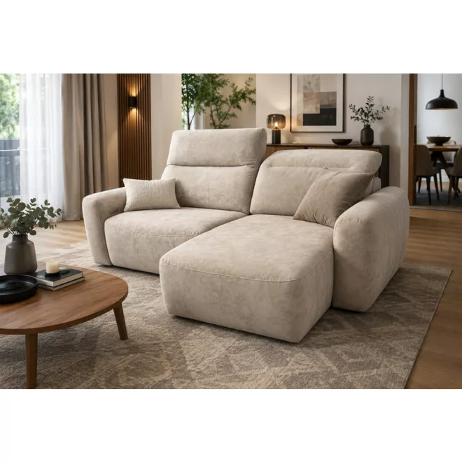 Gizo mini sarokkanapé elektromosan mélyíthető ülőfelülettel 242 cm x 159 cm - jobbos - Miltonnew03