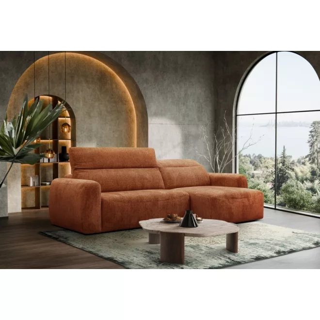 Gizo sarokkanapé elektromosan mélyíthető ülőfelülettel 272 cm x 159 cm - jobbos -