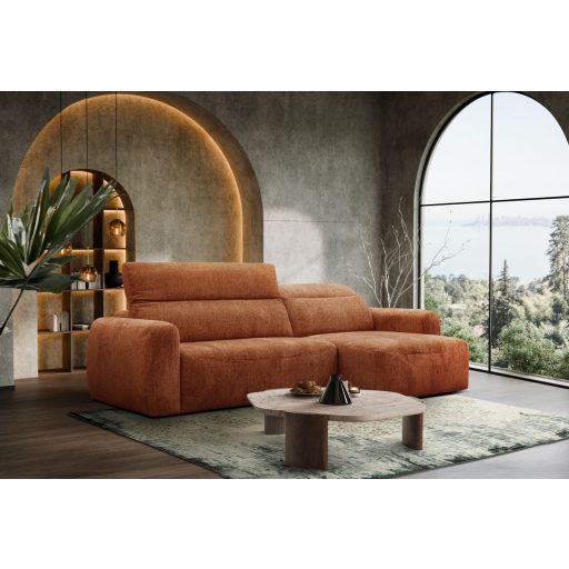 Gizo sarokkanapé elektromosan mélyíthető ülőfelülettel 272 cm x 159 cm - jobbos - ágyneműtartóval