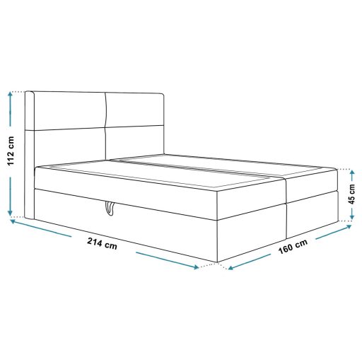 Győr ágy ágyneműtartóval 120 X 200