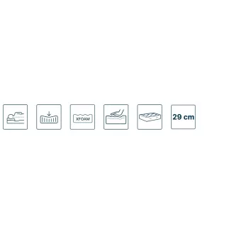 Luxus XFoam memory matrac 200 X 200 cm - Harmony
