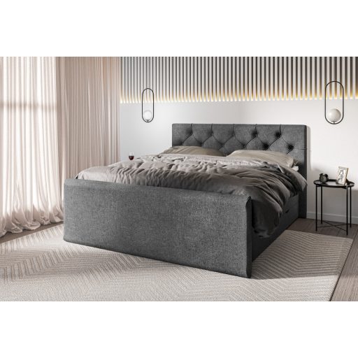 Huggo boxspring ágy ágyneműtartóval 120 X 200