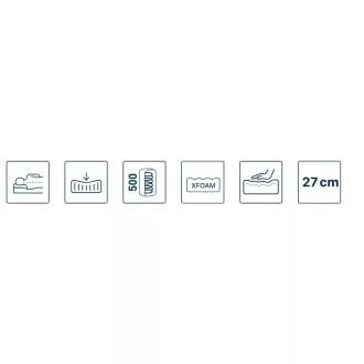   Luxus multi-táskarugós matrac memory és XFoam réteggel 200 X 200 cm - Imperial