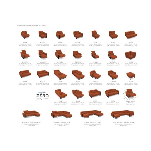 Jaime 3 személyes kanapé 2 karral - Elektromos Relax funkció bal oldalon