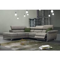   Justin elektromos relax sarokgarnitúra 238 cm X 295 cm - balos (relax  karfa mellett)