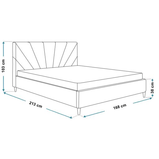 Kecskemét ágykeret (air) 140 X 200 fekvőfelület, ágyráccsal