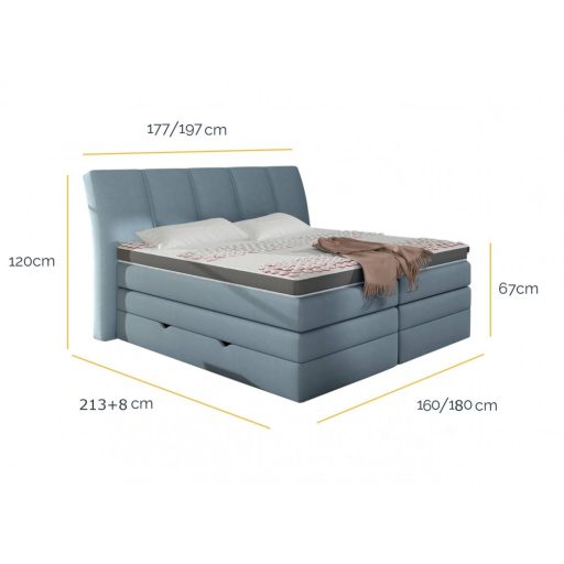 Korfu boxspring ágy 160 X 200 - Hard top ( hideghab topper)