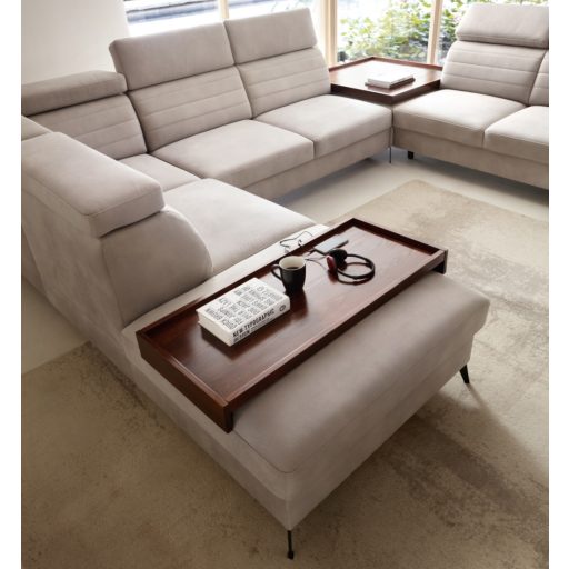 Amarano L-alakú ágyazható sarokkanapé - balos - 273 cm X 255 cm (OTOML+E+S2,5FR)