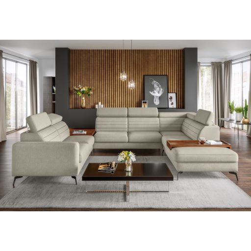 Amarano U-alakú ágyazható sarokkanapé - balos - 256 cm X 359 cm X 263 cm (S2L+E+2,5F+E2+OTOMR)