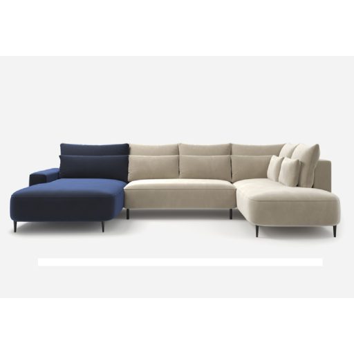 Bizzante U-alakú sarokkanapé ágyneműtartós és ágyazható - aaszimmetrikus  - jobbos 184 X 356 X cm X 208 cm