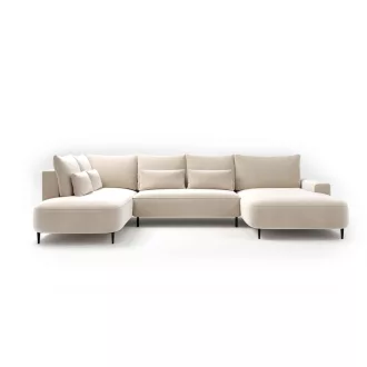  Bizzante U-alakú sarokkanapé ágyneműtartós és ágyazható - aaszimmetrikus  - balos 208 X 356 X cm X 184 cm