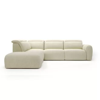   Coriso L-alakú sarokkanapé - balos - zárt - 279 cm X 212 cm - elektromosan mélyíthető ülőfelülettel 