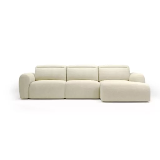 Coriso L-alakú sarokkanapé - jobbos - nyitott - 278 cm X 207 cm - elektromosan mélyíthető ülőfelülettel 