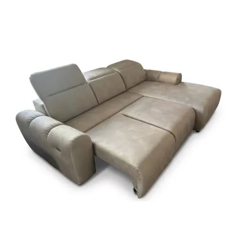 Coriso sarokkanapé - balos - nyitott - 278 cm X 207 cm - elektromosan mélyíthető ülőfelülettel - Letto11 kiállítási