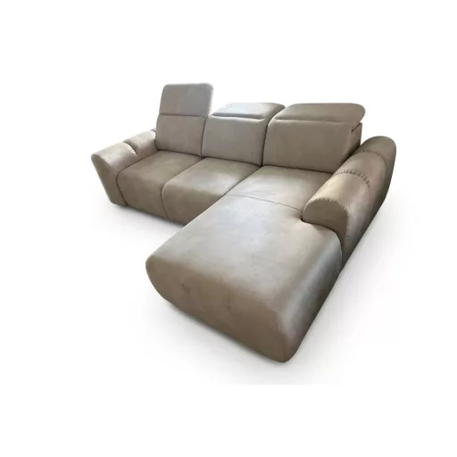 Coriso sarokkanapé - balos - nyitott - 278 cm X 207 cm - elektromosan mélyíthető ülőfelülettel - Letto11 kiállítási