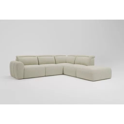 Coriso L-alakú sarokkanapé - jobbos - zárt - 279 cm X 212 cm - elektromosan mélyíthető ülőfelülettel