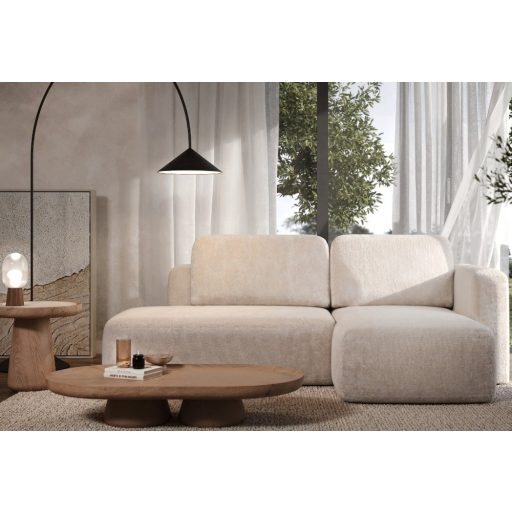 Cosy kis L-alakú sarok ülőgarnitúra ágyneműtartós és ágyazható - jobbos 244 cm X 160 cm