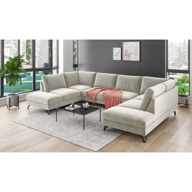 LS Flavio U-alakú ágyazható sarokgarnitúra - szimmetrikus - 214 cm X 346 cm X 214 cm