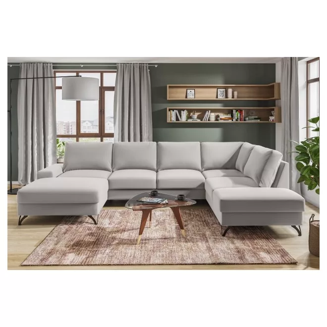 LS Flavio U-alakú ágyazható sarokgarnitúra - jobbos - 179 cm X 335 cm X 214 cm