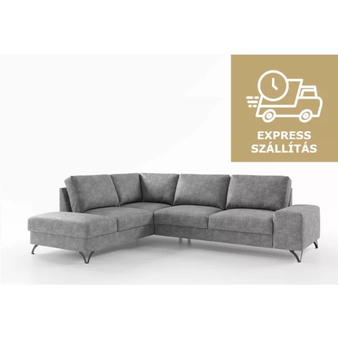 LS Flavio L-alakú ágyazható sarokgarnitúra - balos - 283 cm X 214 cm - Perfect Harmony 82 szürke