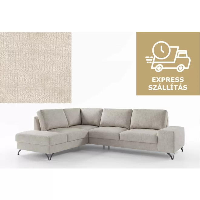 LS Flavio L-alakú ágyazható sarokgarnitúra - balos - 283 cm X 214 cm - Perfect Harmony 07 bézs