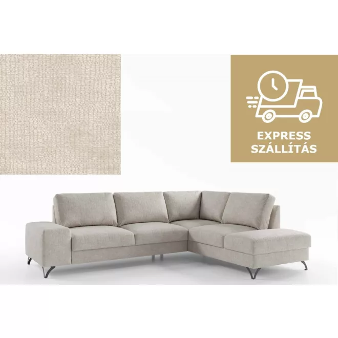 LS Flavio L-alakú ágyazható sarokgarnitúra - jobbos - 283 cm X 214 cm - Perfect Harmony 07 bézs