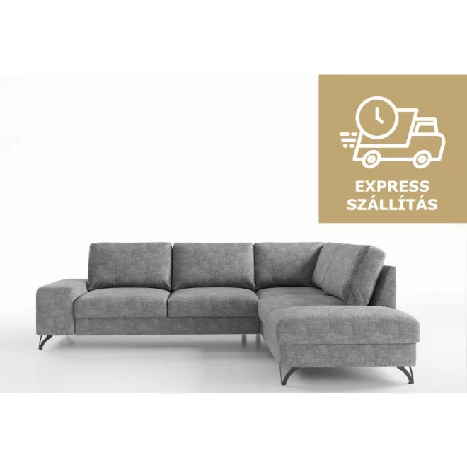 LS Flavio L-alakú ágyazható sarokgarnitúra - jobbos - 283 cm X 214 cm - Perfect Harmony 82 szürke