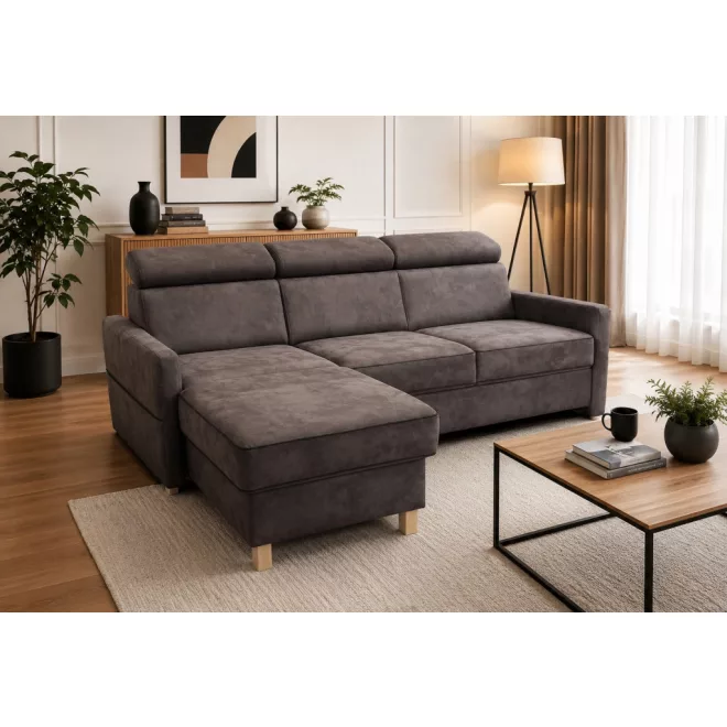 Limano sarokkanapé Gusto09 sötétbarna - balos - 219 cm X 165 cm