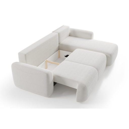 Nuba L-alakú sarok ülőgarnitúra ágyneműtartós és ágyazható - jobbos 263 cm X 163 cm