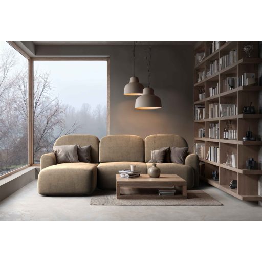 Nuba sarokkanapé ágyneműtartós és ágyazható - balos 263 cm X 163 cm