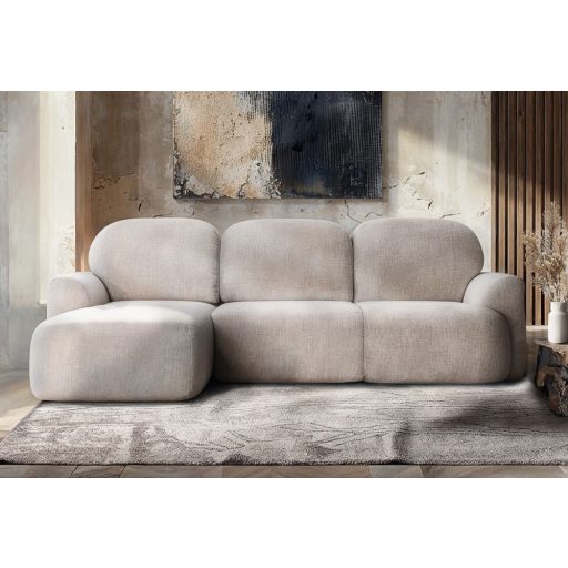 Nuba sarokkanapé ágyneműtartós és ágyazható - balos 263 cm X 163 cm