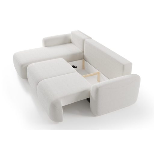 Nuba sarokkanapé ágyneműtartós és ágyazható - balos 263 cm X 163 cm