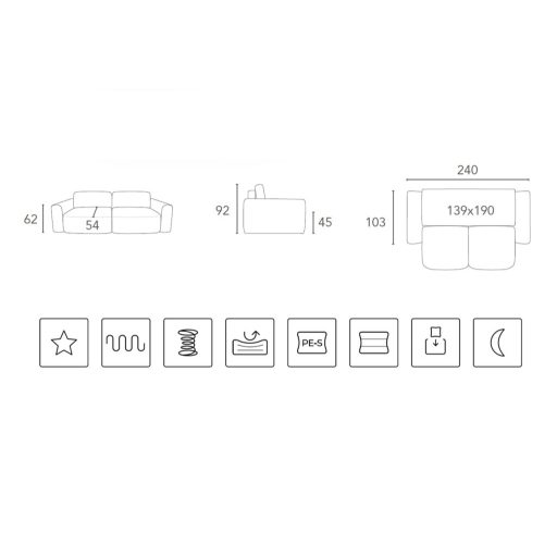 LS Pimont ágyazható kis sarokkanapé