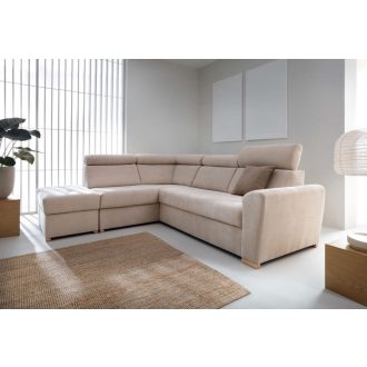   LS Riva ágyazható sarokgarnitúra puffal - balos 274 cm X 231 cm