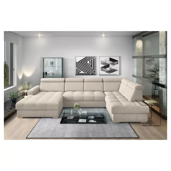 LS Riva U-alakú ágyazható sarokgarnitúra - jobbos 189 cm X  349 cm X 210 cm