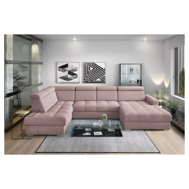 LS Riva U-alakú ágyazható sarokgarnitúra - balos 210 cm X  349 cm X 189 cm