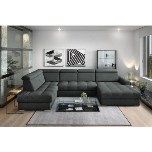 LS Riva U-alakú ágyazható sarokgarnitúra - balos 210 cm X  349 cm X 189 cm