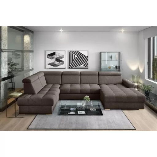 LS Riva U-alakú ágyazható sarokkanapé - balos 210 cm X  349 cm X 189 cm