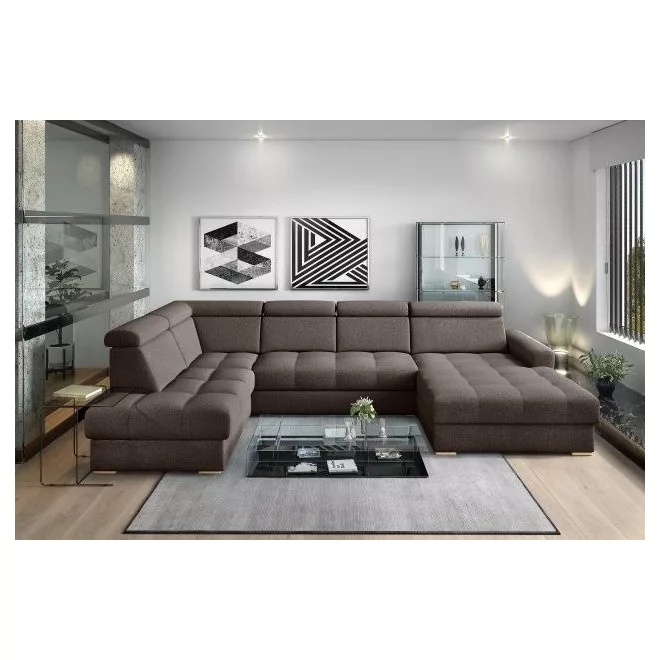 LS Riva U-form ágyazható sarokgarnitúra - balos 210 cm X  374 cm X 189 cm