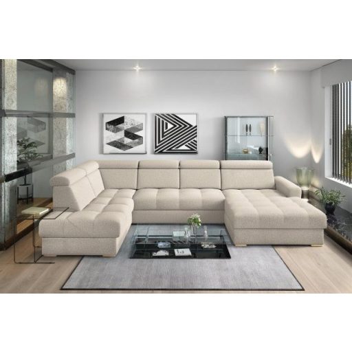 LS Riva U-form ágyazható sarok ülőgarnitúra - balos 210 cm X  374 cm X 189 cm