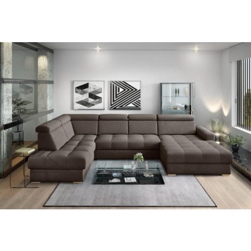 LS Riva U-form ágyazható sarok ülőgarnitúra - balos 210 cm X  374 cm X 189 cm