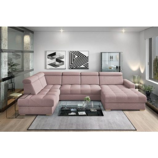 LS Riva U-form ágyazható sarok ülőgarnitúra - balos 210 cm X  374 cm X 189 cm