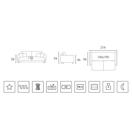 Viggo kinyitható kanapé 